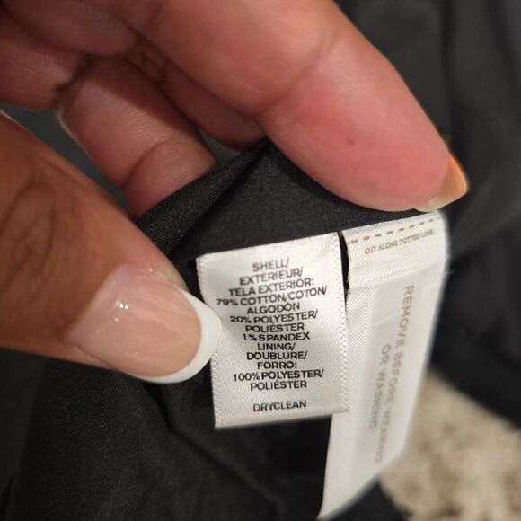 Ann Taylor LOFT Tweed Soft Fringe Detail Trim Black Draped Blazer Women's 6 - Picture 5 of 6